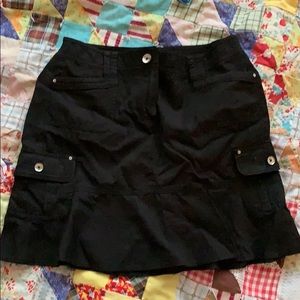 Grungy black cargo skirt